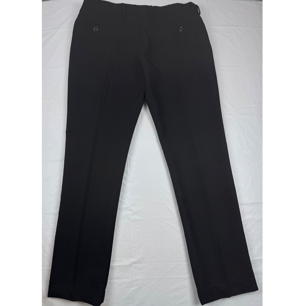 Blackberrys Mens Black Micro Pattern Dress Pants Terylene Rayon Size 36
